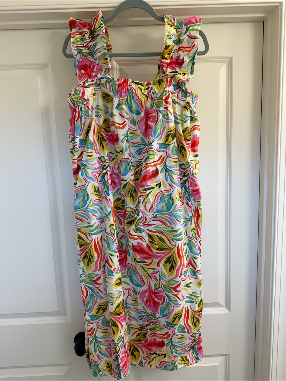 Women’s White Floral Print Sundress - Multi Color